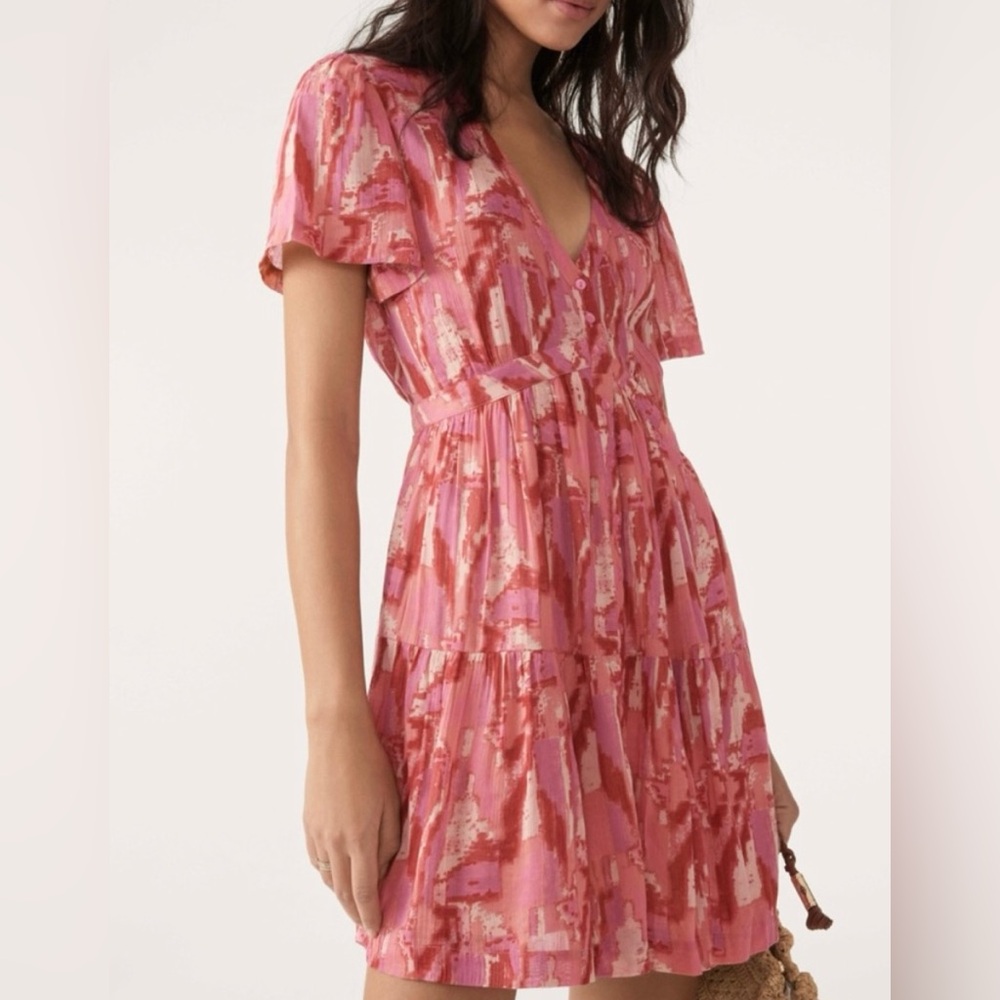 BA&SH Rose Pink Talia Dress - Size 3 = Large / L Size BASH